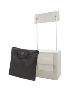 Mostrador expositor promocional blanco 2