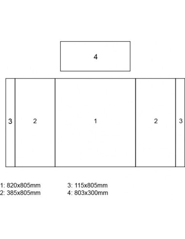 Mostrador expositor promocional blanco