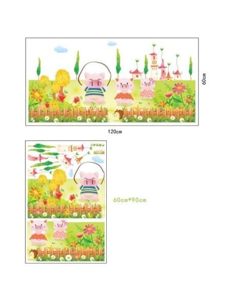 Vinilo cerditos infantiles