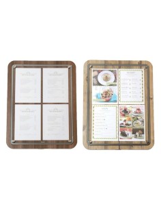 Portamenús de madera para pared