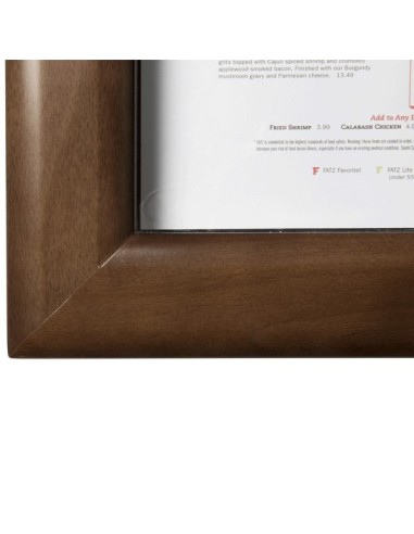 Portamenús de madera con leds