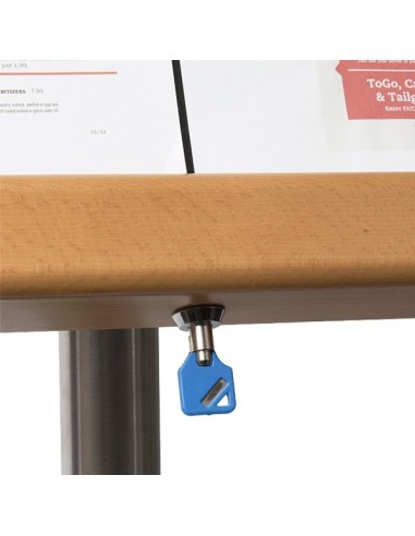 Portamenús de madera con leds