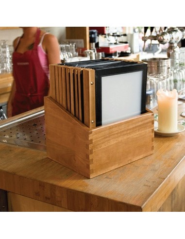 Porta cartas de madera A4