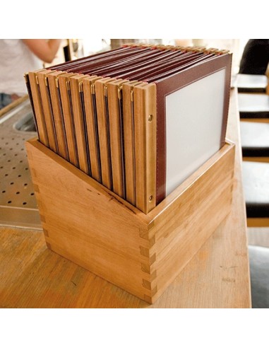 Porta cartas de madera A4