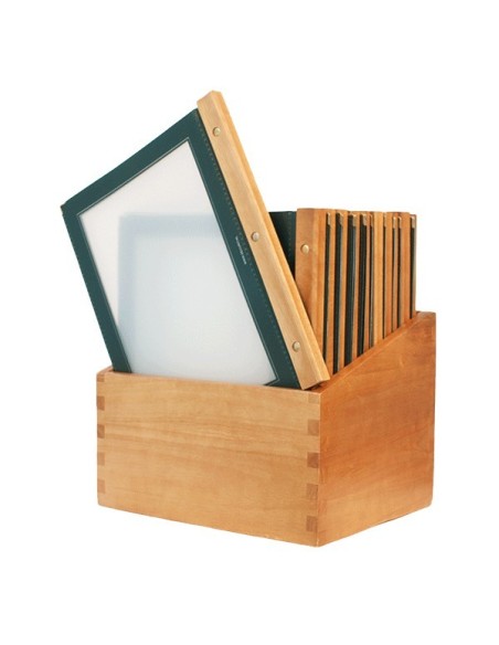 Porta cartas de madera A4