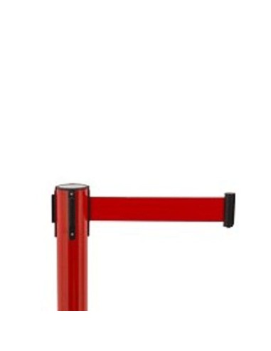 Poste rojo con cinta roja