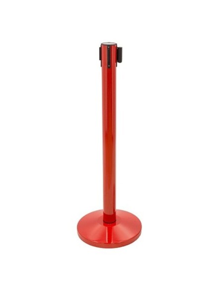 Poste rojo con cinta roja