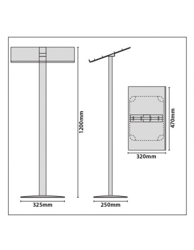 Atril expositor portamenús