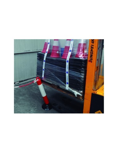 Poste abatible reflectante