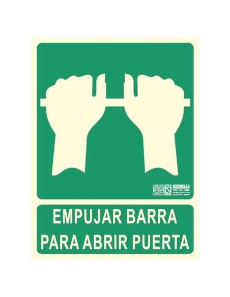 Señal empujar barra