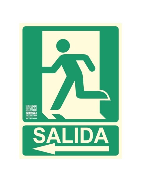 Señal salida emergencia izquierda f Señal salida emergencia izquierda f