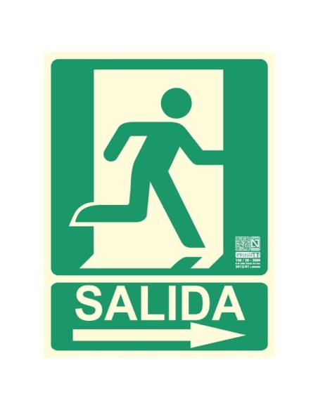 Señal salida de emergencia derecha f Señal salida de emergencia derecha f