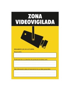 Cartel Adhesivo de Área Video Vigilada