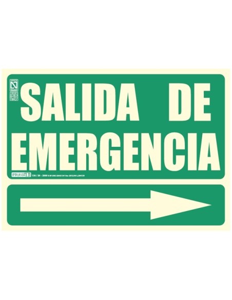 Señal salida emergencia derecha Señal salida emergencia derecha