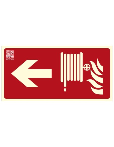 Señal boca de incendio izquierda