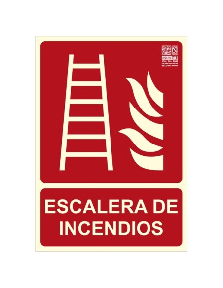 Señal escalera de incendios