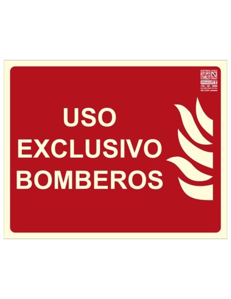 Señal uso exclusivo bomberos