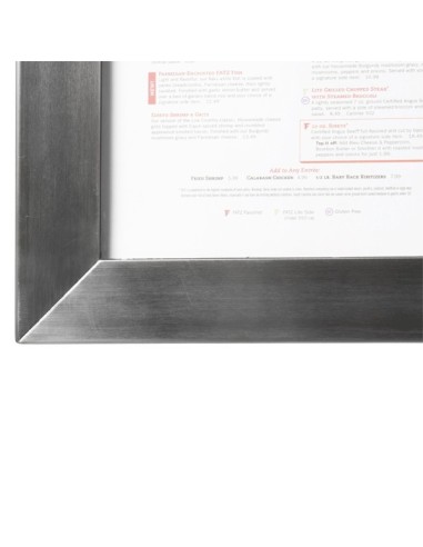 Portamenús luminoso acero inoxidable