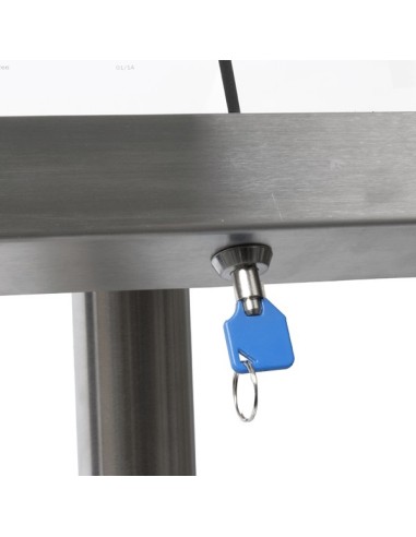 Portamenús luminoso acero inoxidable