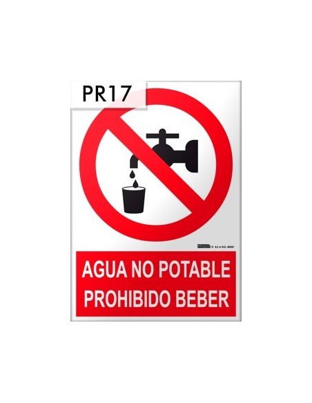 Señal de agua no potable