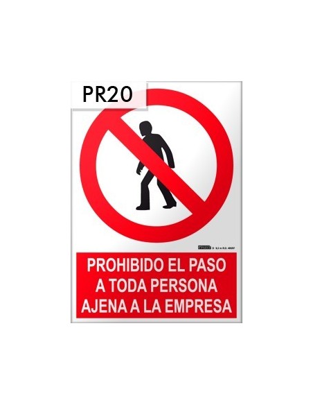 Señal de prohibido personas ajenas a la empresa
