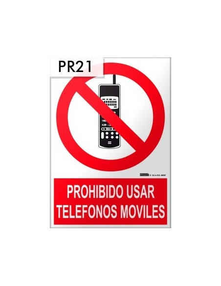Señal de prohibido usar móviles
