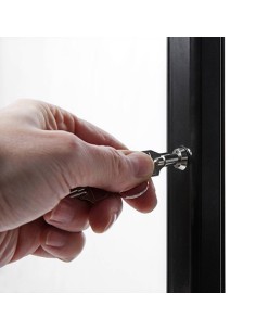 Portamenús de aluminio negro 2