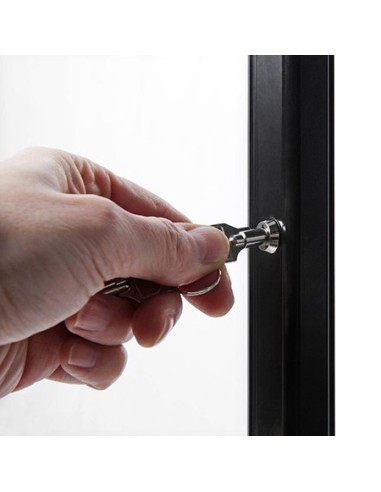 Portamenús de aluminio negro