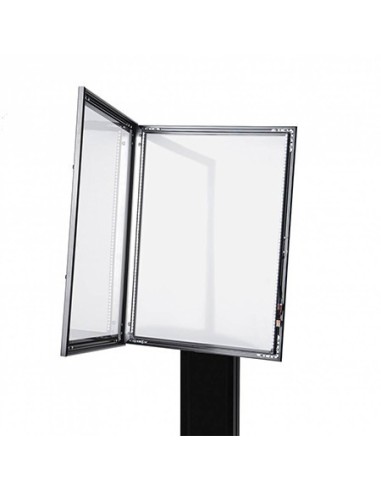 Portamenús negro con luz