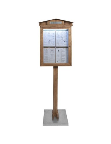 Portamenús luminoso rústico