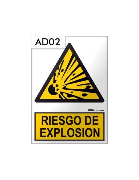 Señal de riesgo de explosión