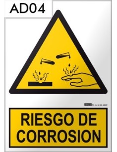 Señal de riesgo de corrosión