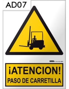 Señal de paso de carretillas