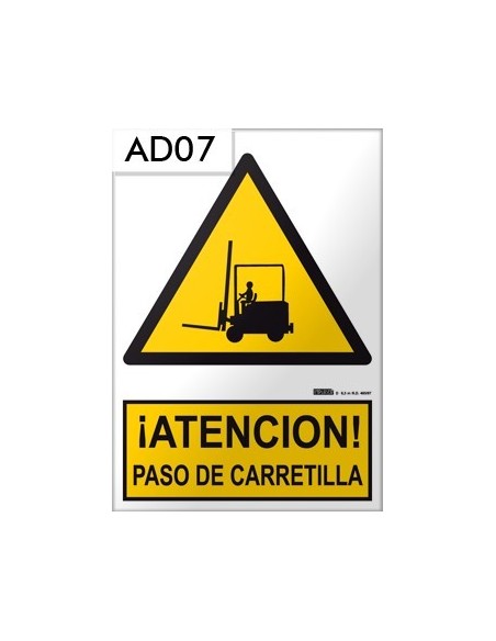 Señal de paso de carretillas