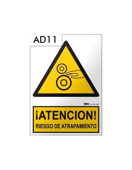 Señal de riesgo de atrapamiento