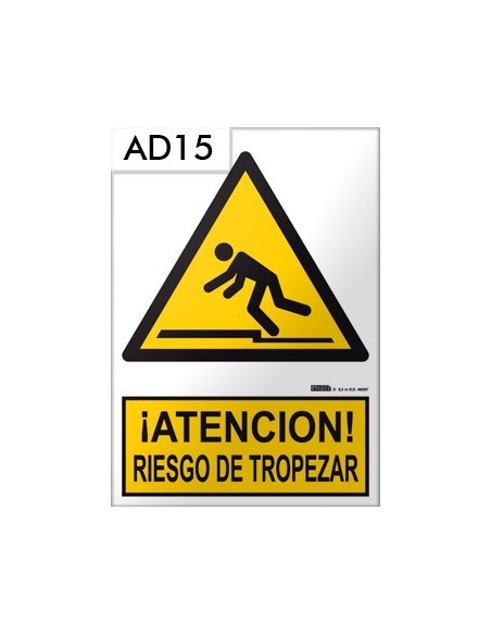 Señal de riesgo de tropezar