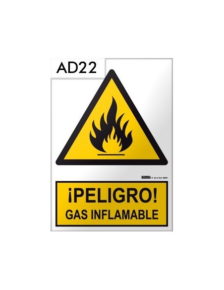 Señal de gas inflamable