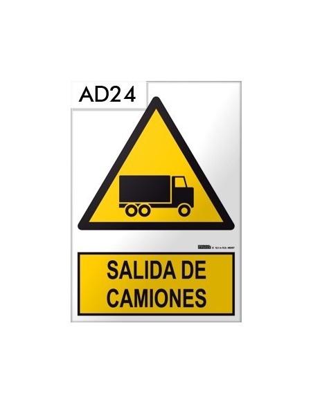 Señal de salida de camiones