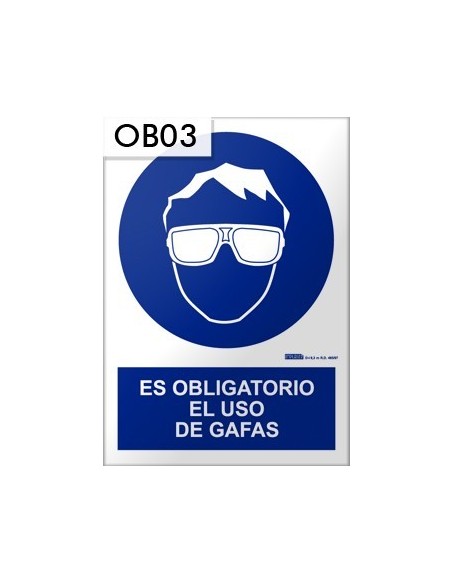 Señal de uso de gafas Señal de uso de gafas