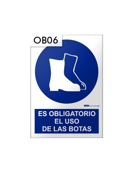 Señal de uso de botas