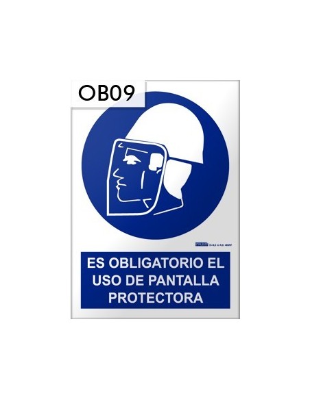 Señal de uso de pantalla protectora