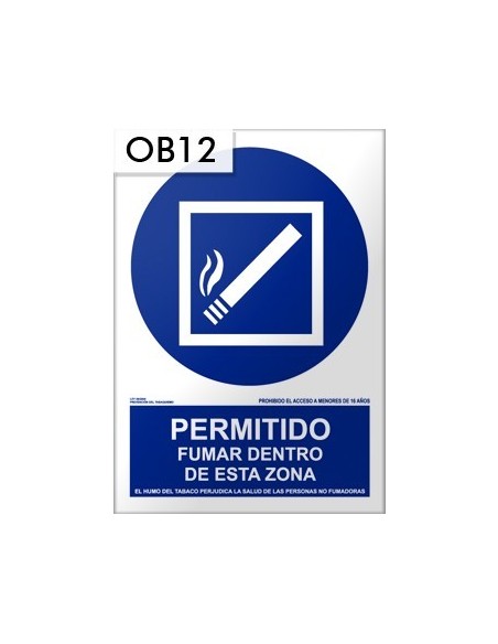 Señal de permitido fumar