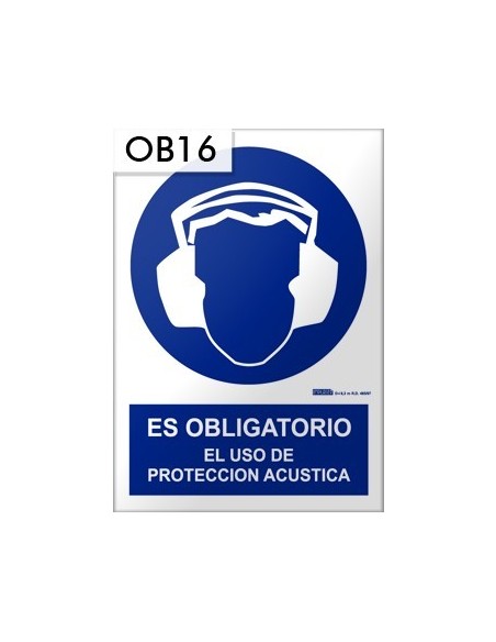 Señal de uso de protección acústica