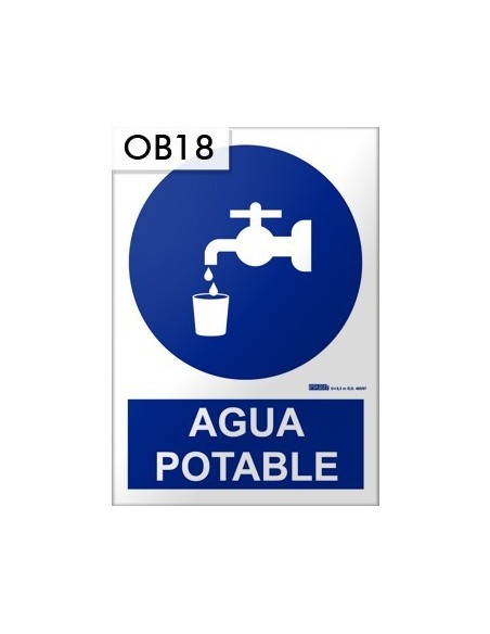 Señal de agua potable