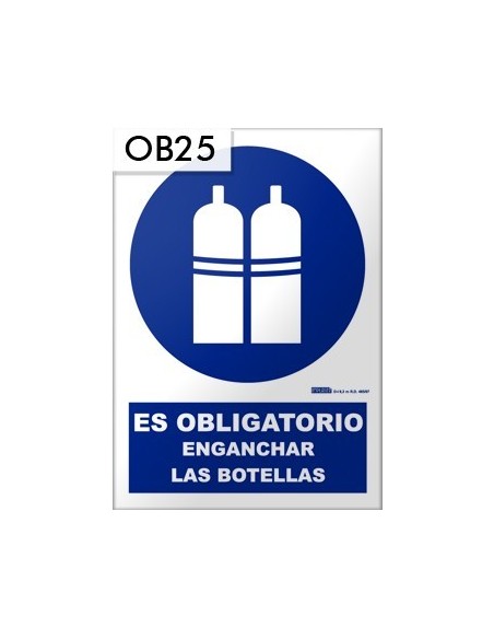 Señal de enganchar las botellas