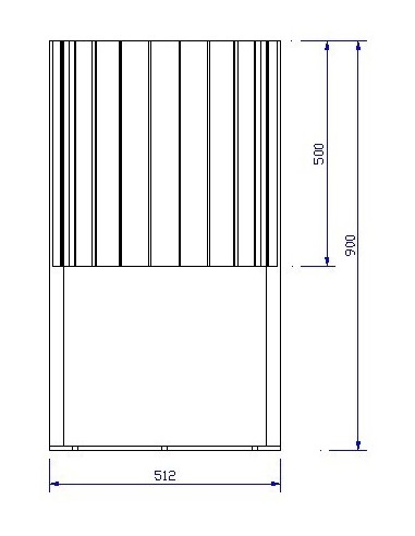 Papelera de madera ovalada