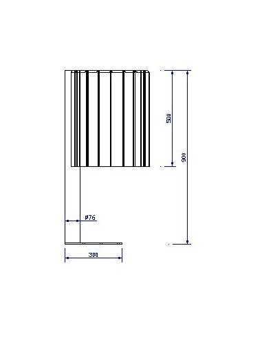 Papelera de madera circular