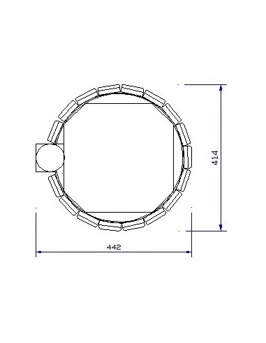 Papelera de madera circular