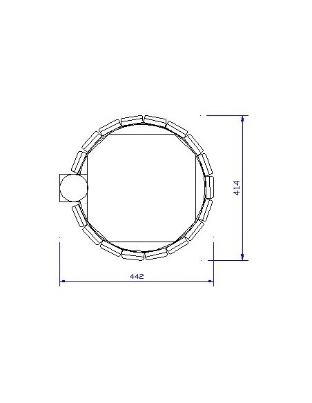 Papelera de madera circular