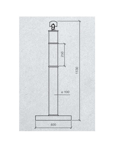 Poste rígido reflectante